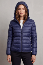Zip Packable Hooded Puffer Jacket