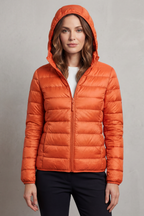 Zip Packable Hooded Puffer Jacket