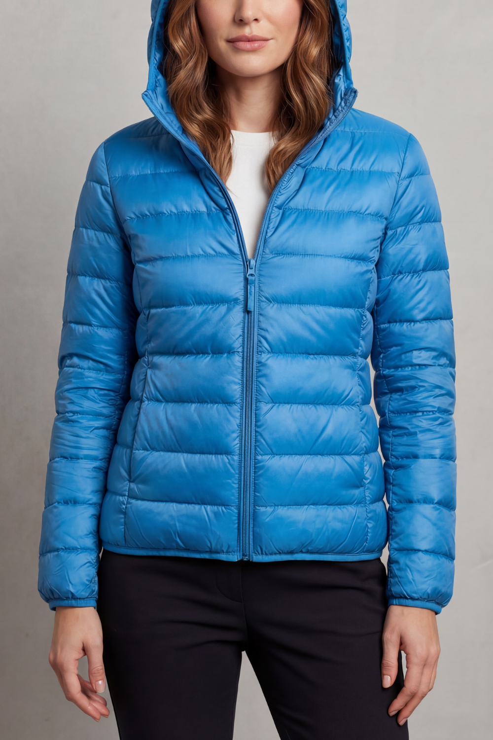 Zip Packable Hooded Puffer Jacket