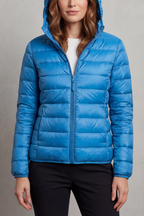 Zip Packable Hooded Puffer Jacket