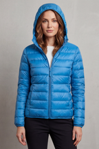 Zip Packable Hooded Puffer Jacket