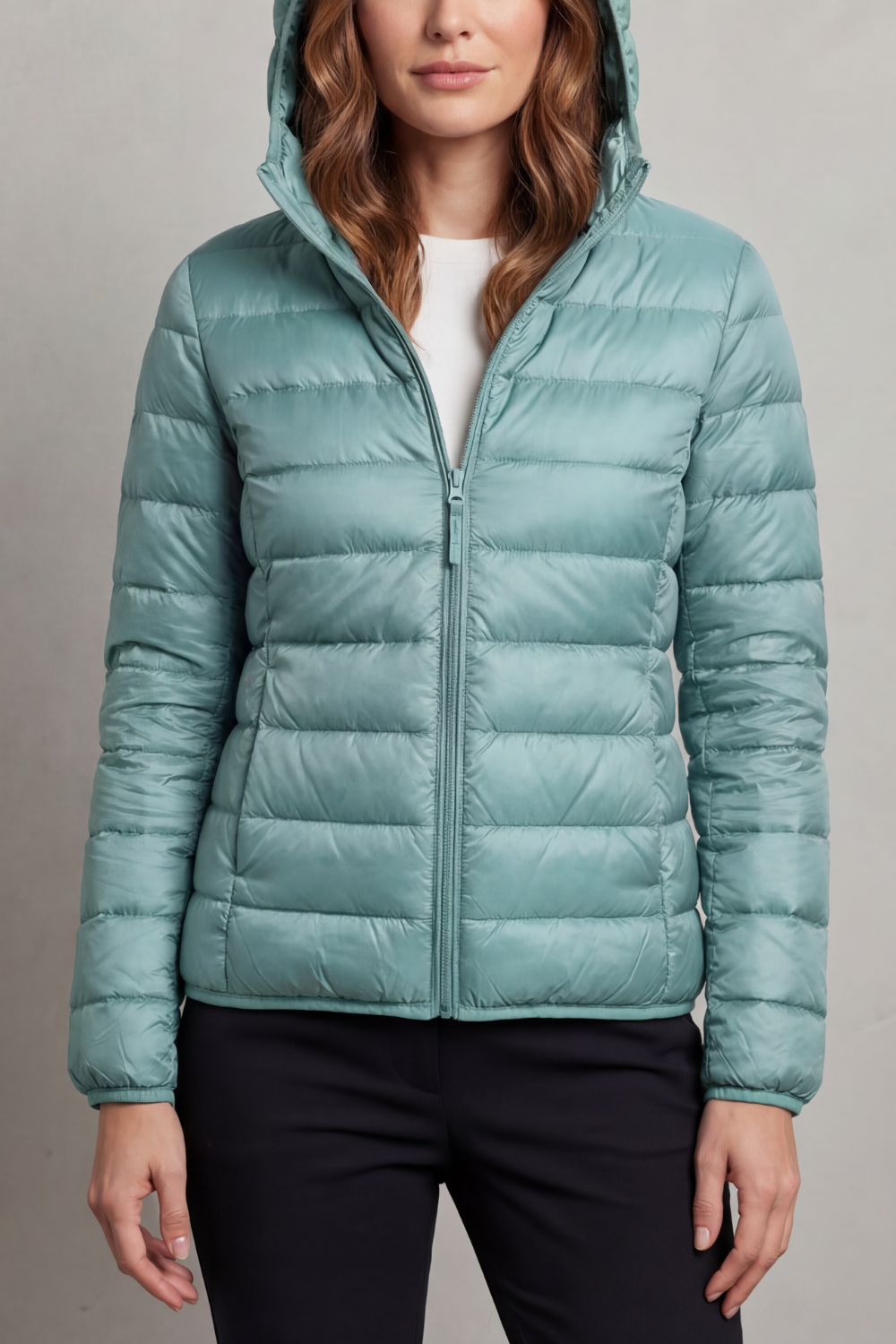 Zip Packable Hooded Puffer Jacket