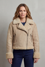Oversized Zip Cropped Aviator Jacket