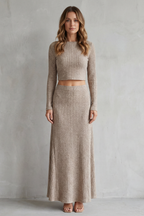 A-Line Knit Two-Piece Lounge Set