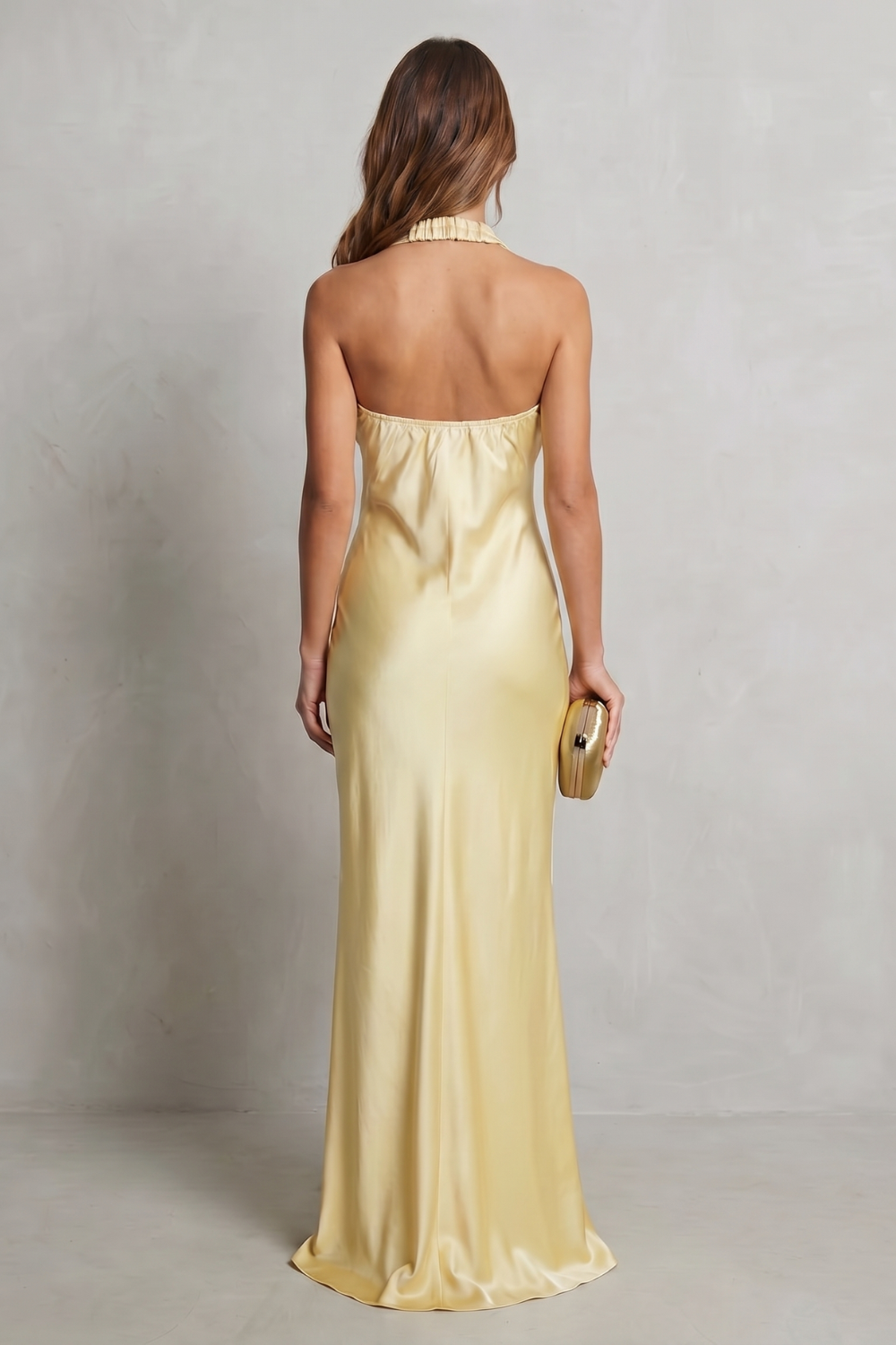 Off Shoulder Maxi Off-Shoulder Satin Evening Gown