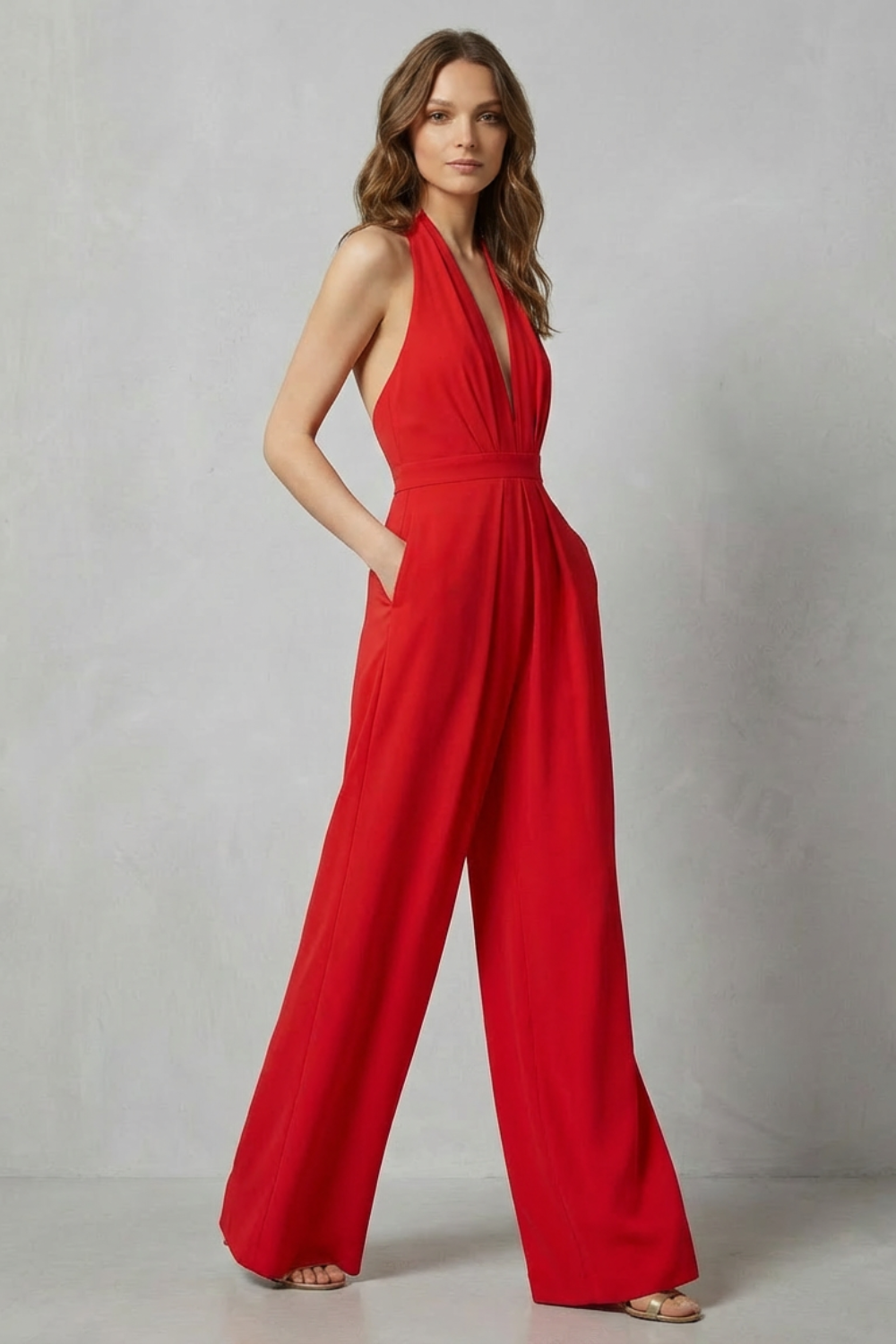 V Neck Wide-Leg Bold Summer Glamour