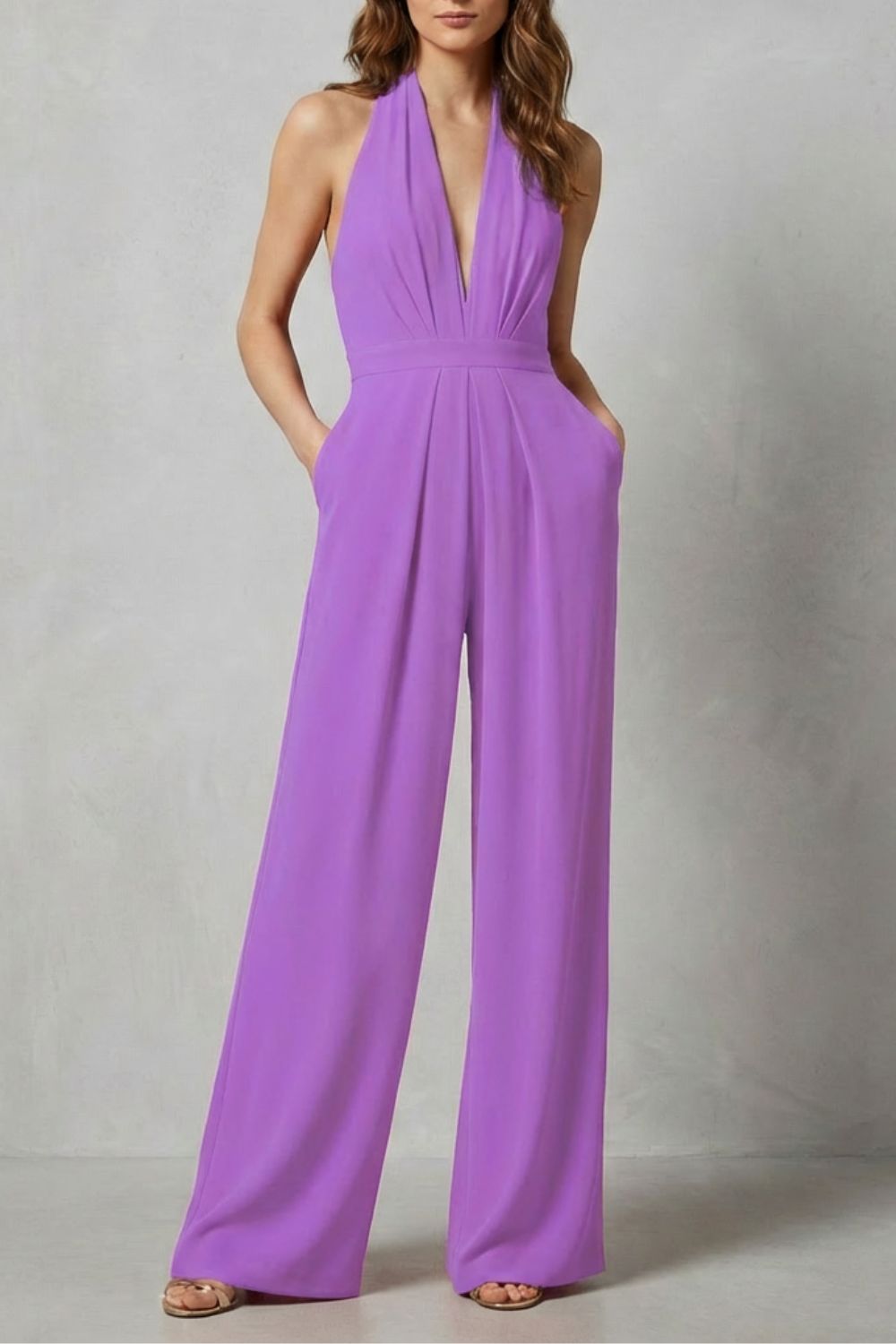 V Neck Wide-Leg Bold Summer Glamour