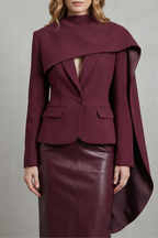 Lapel Tailored Asymmetrical Blazer