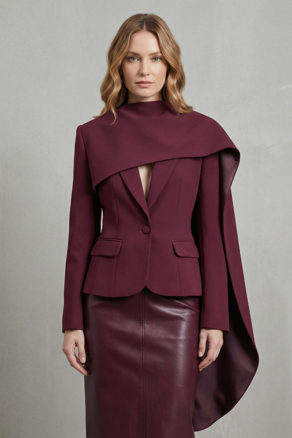 Lapel Tailored Asymmetrical Blazer