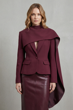 Lapel Tailored Asymmetrical Blazer