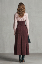 A-Line Button Front Maxi Dress