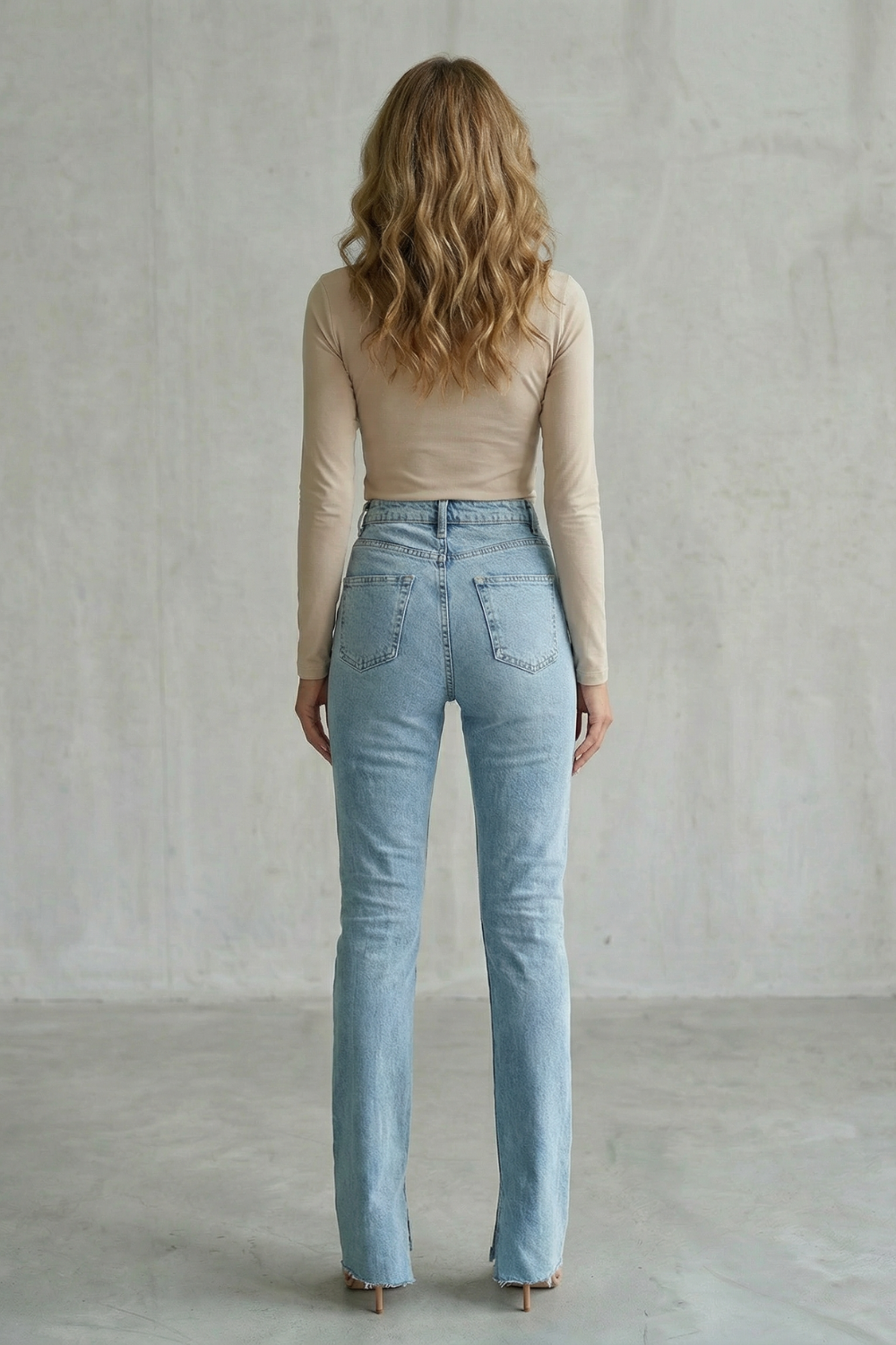 High Waist Straight Leg Jeans