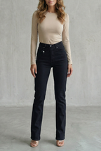 High Waist Straight Leg Jeans