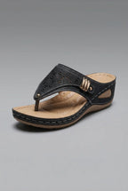 Walking Sandals Wide Fit Wedge Toe Post