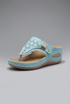 Walking Sandals Wide Fit Wedge Toe Post