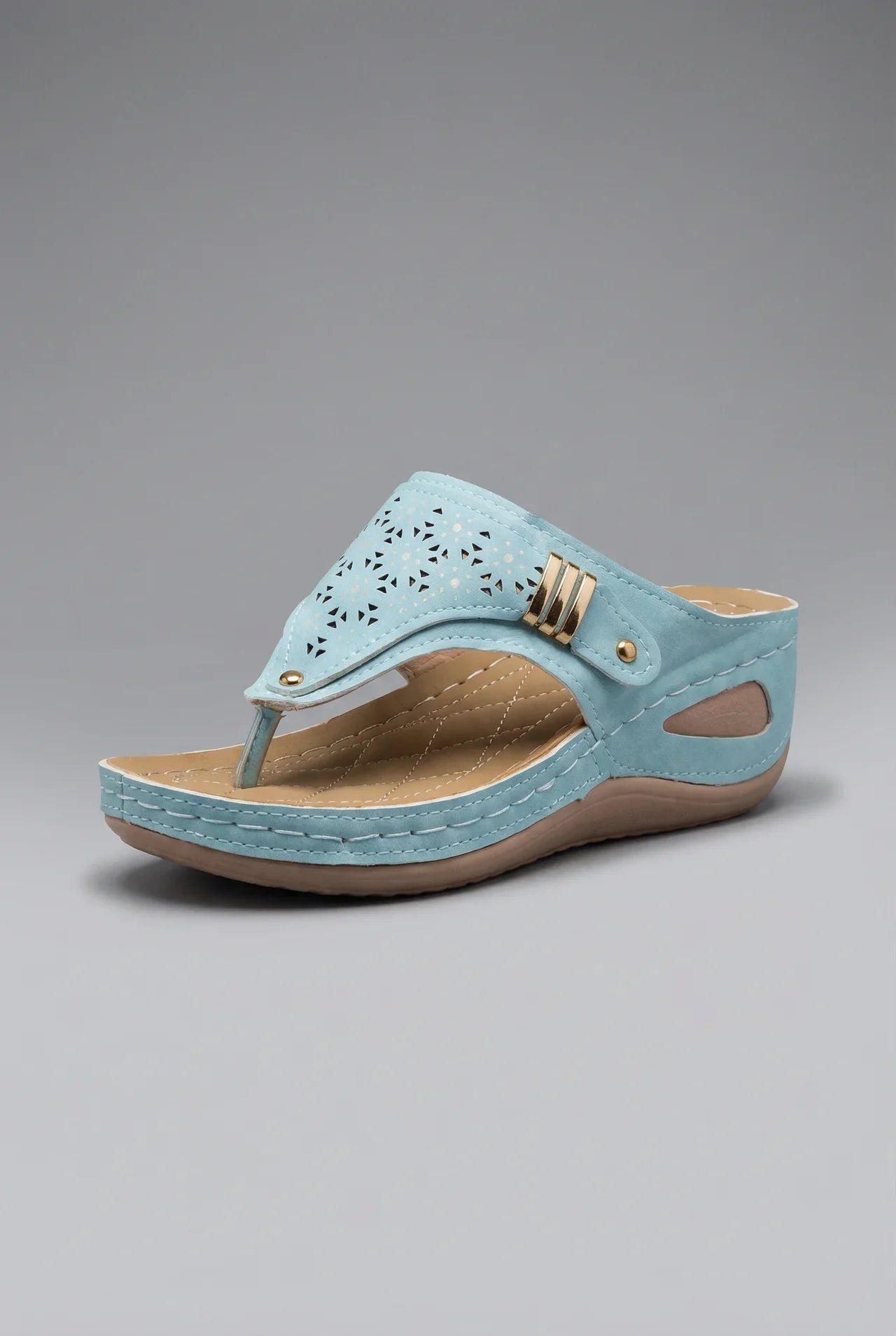 Walking Sandals Wide Fit Wedge Toe Post