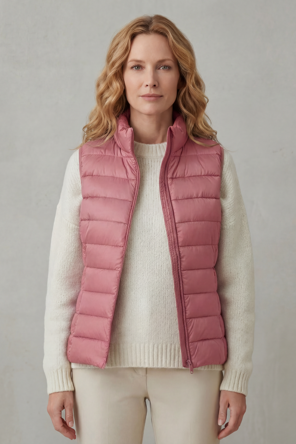 Slim Fit Zip Puffer Gilet Vest