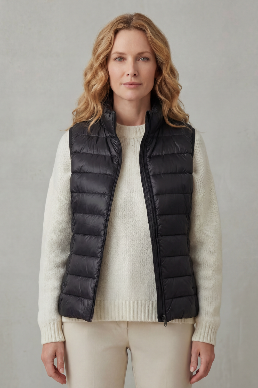 Slim Fit Zip Puffer Gilet Vest