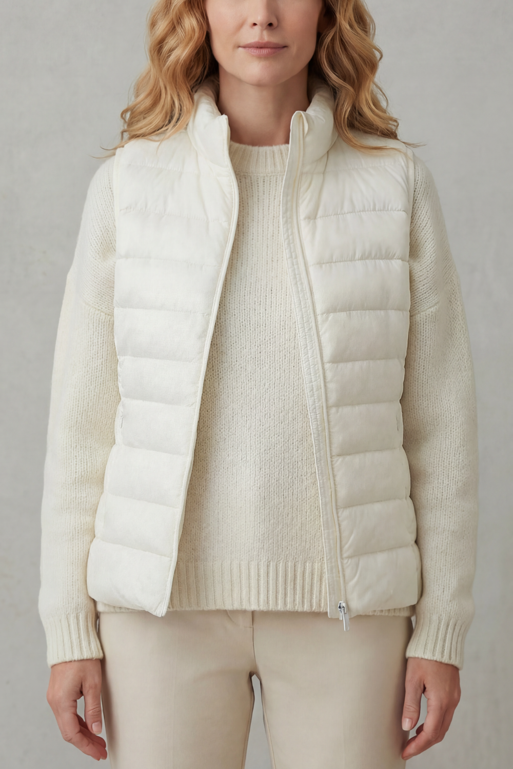 Slim Fit Zip Puffer Gilet Vest