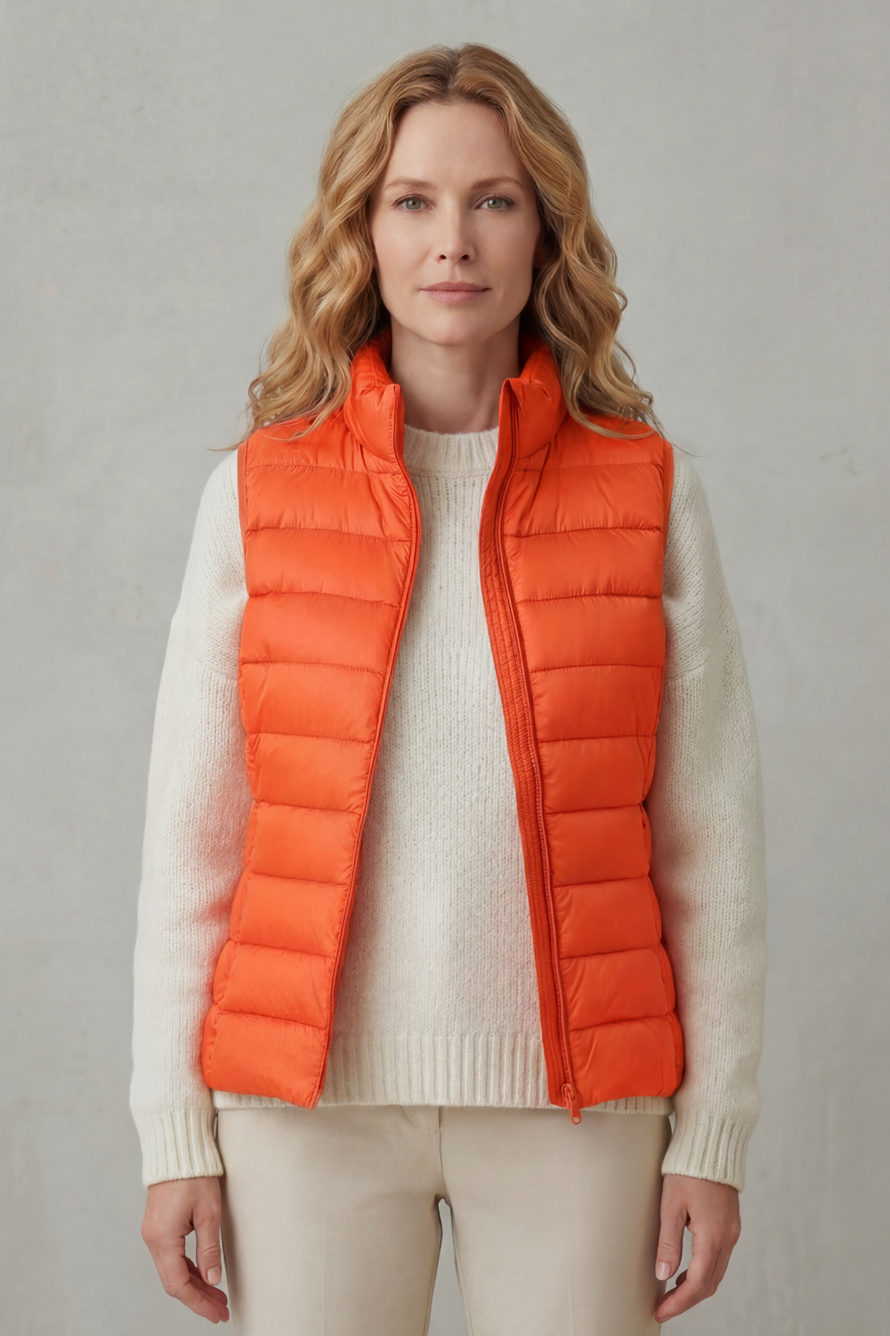 Slim Fit Zip Puffer Gilet Vest