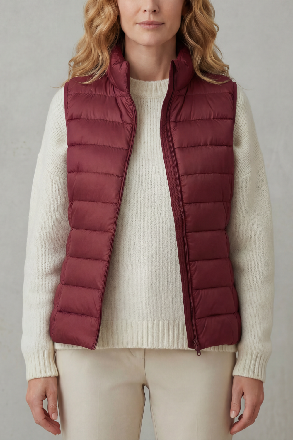 Slim Fit Zip Puffer Gilet Vest