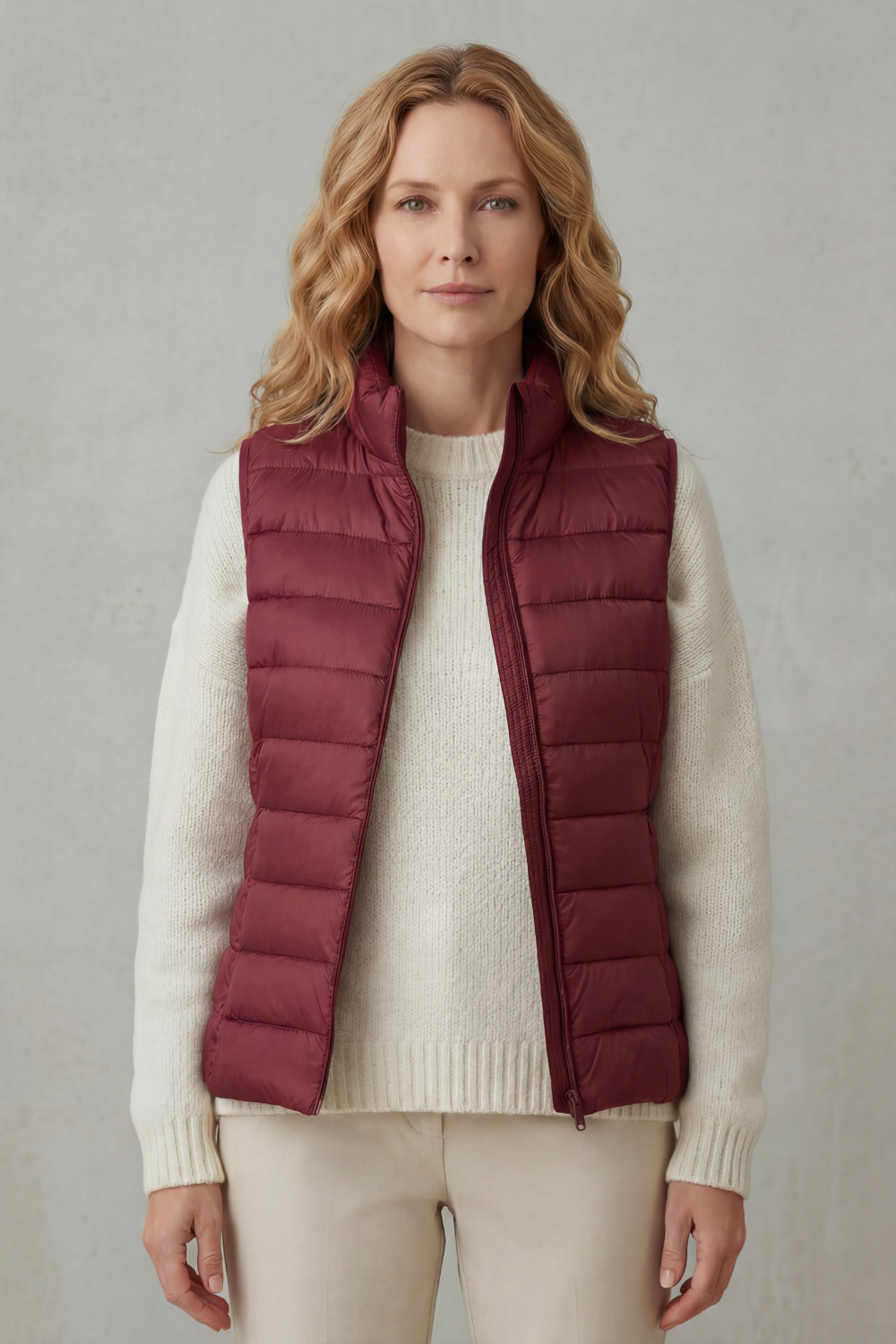 Slim Fit Zip Puffer Gilet Vest
