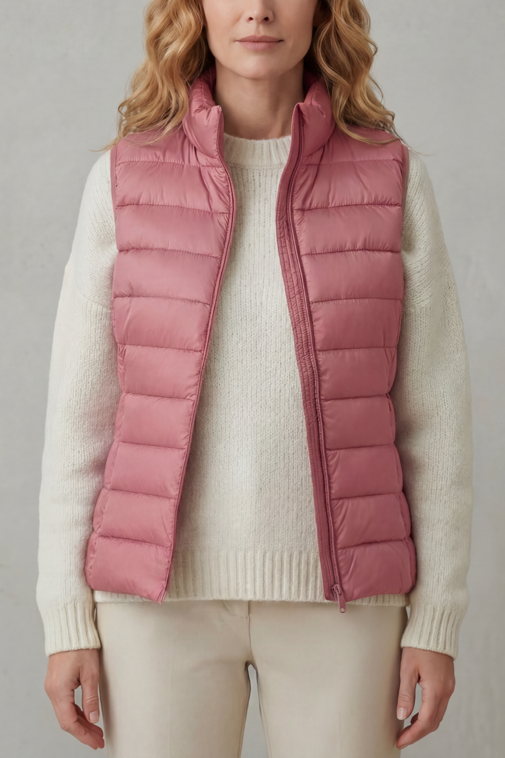 Slim Fit Zip Puffer Gilet Vest
