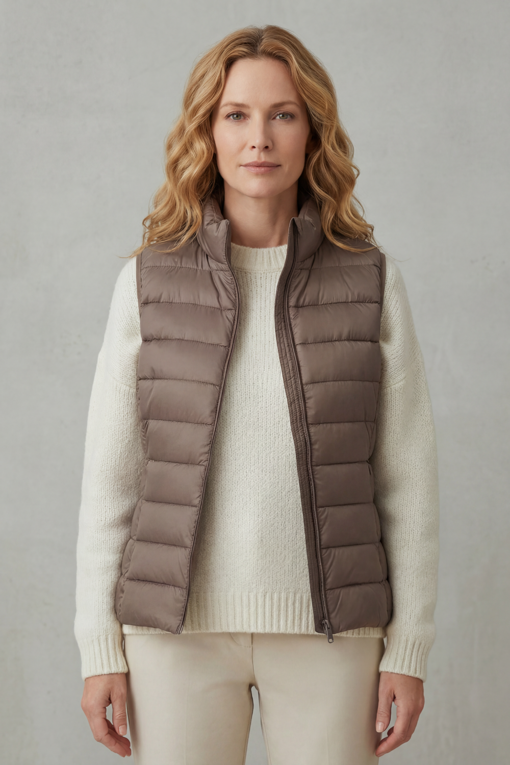 Slim Fit Zip Puffer Gilet Vest