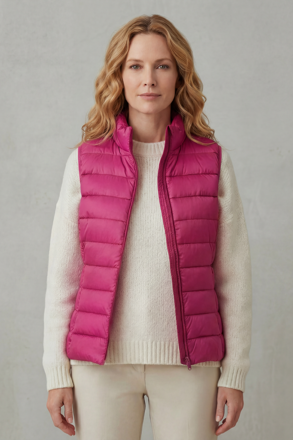Slim Fit Zip Puffer Gilet Vest