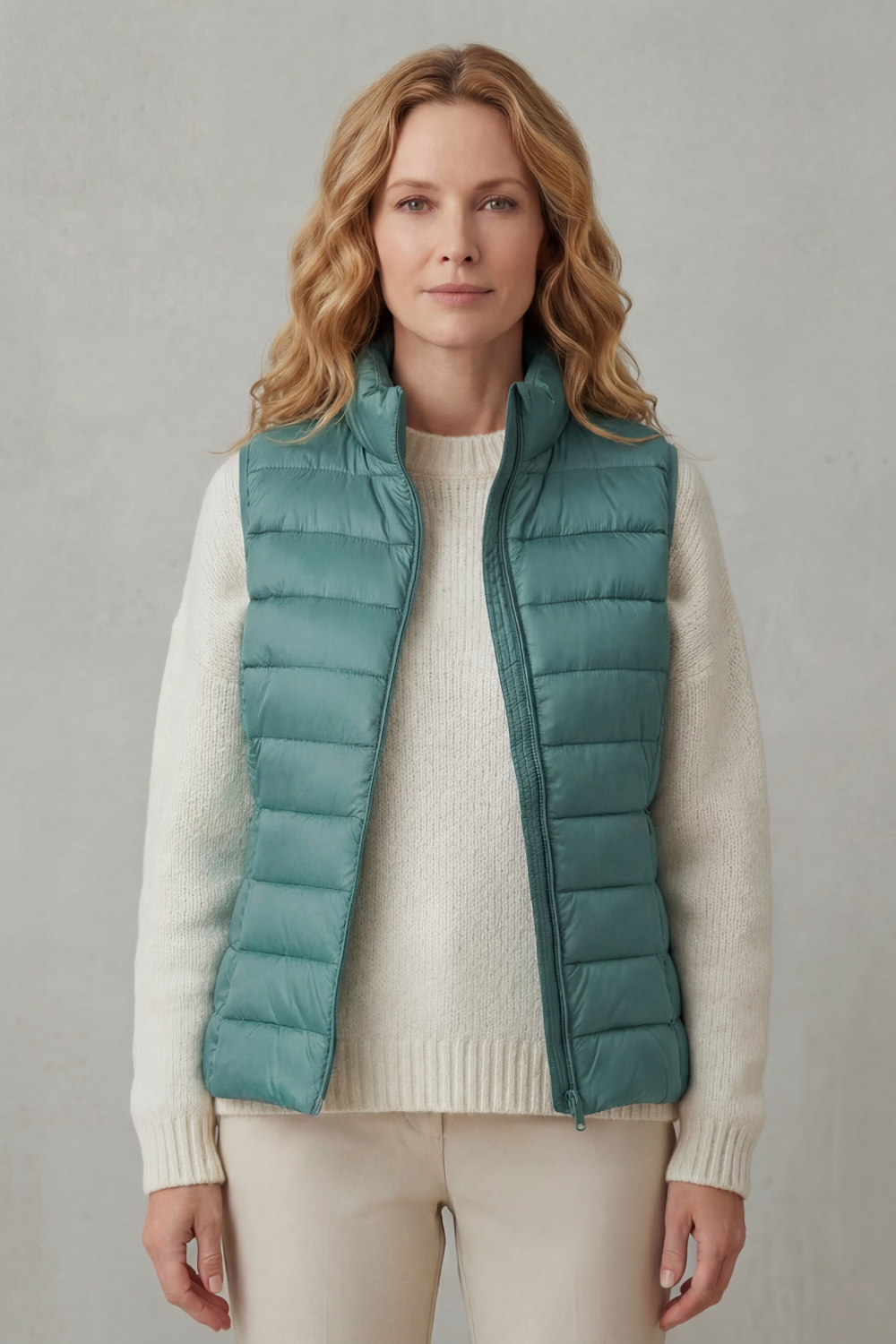 Slim Fit Zip Puffer Gilet Vest