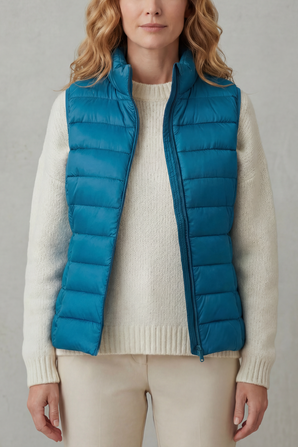 Slim Fit Zip Puffer Gilet Vest