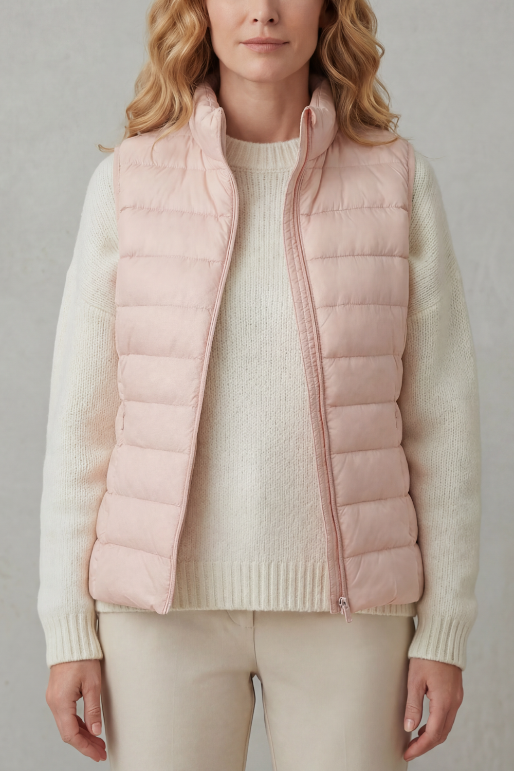 Slim Fit Zip Puffer Gilet Vest