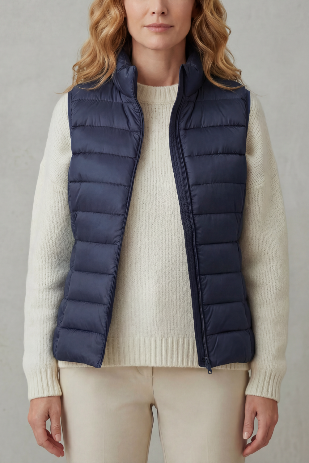 Slim Fit Zip Puffer Gilet Vest