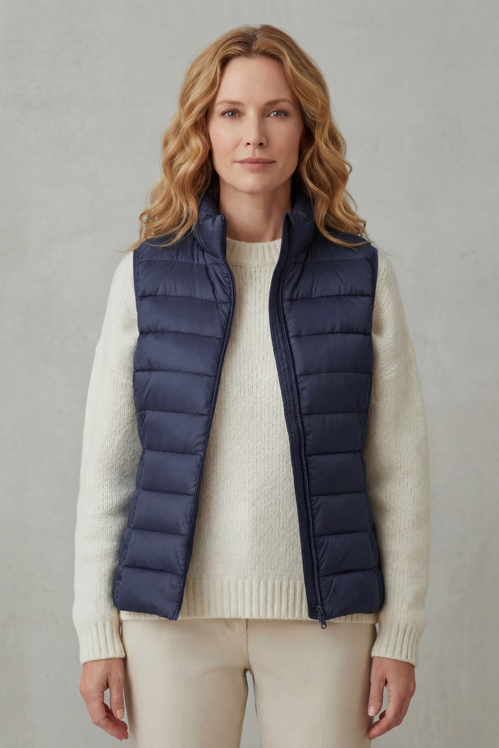 Slim Fit Zip Puffer Gilet Vest