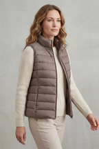 Slim Fit Zip Puffer Gilet Vest