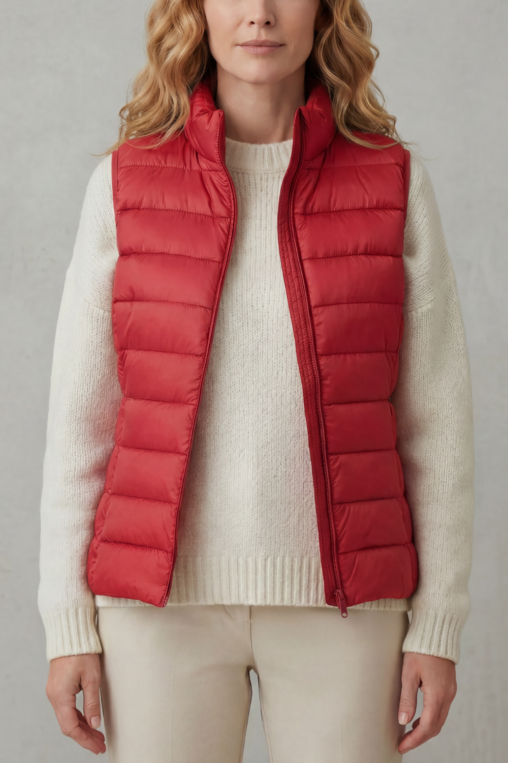 Slim Fit Zip Puffer Gilet Vest