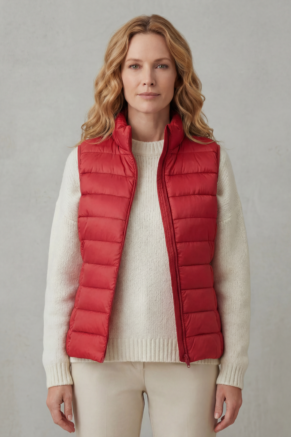 Slim Fit Zip Puffer Gilet Vest