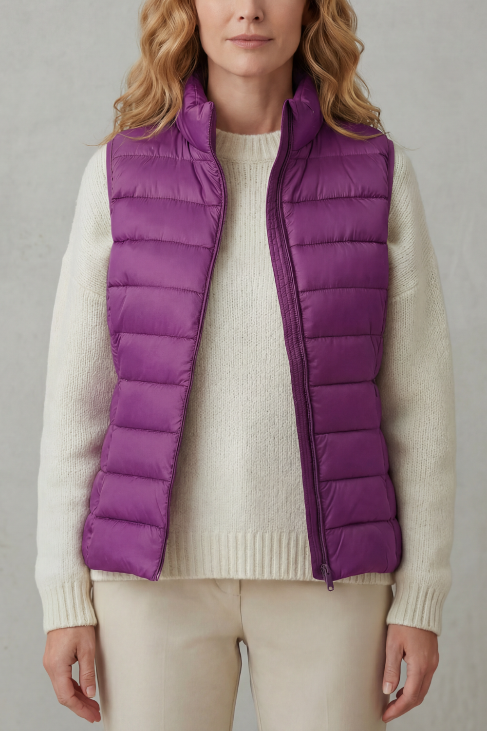 Slim Fit Zip Puffer Gilet Vest