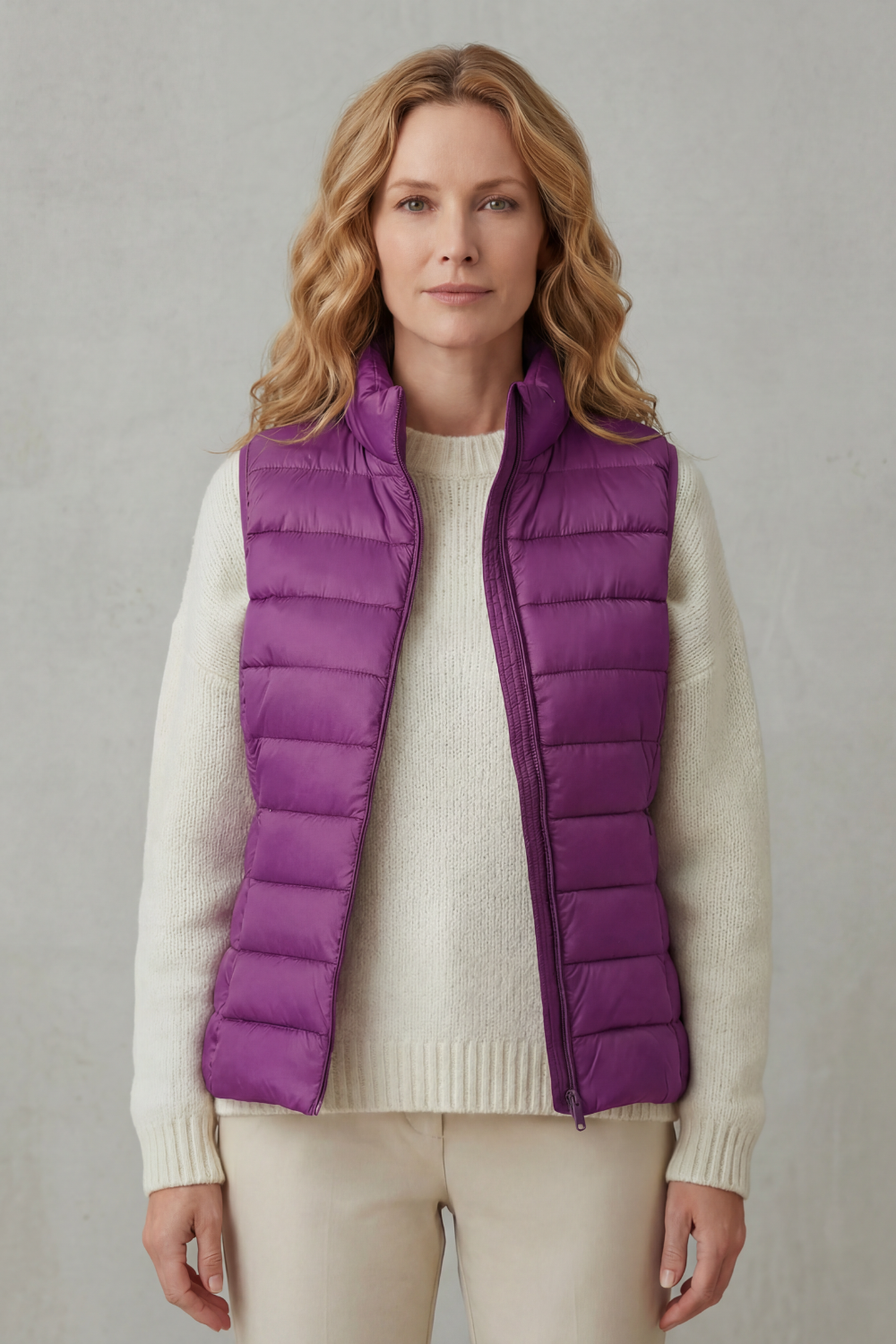 Slim Fit Zip Puffer Gilet Vest