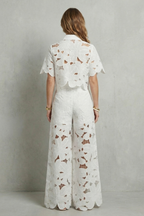 Floral Lace Top And Skirt Set
