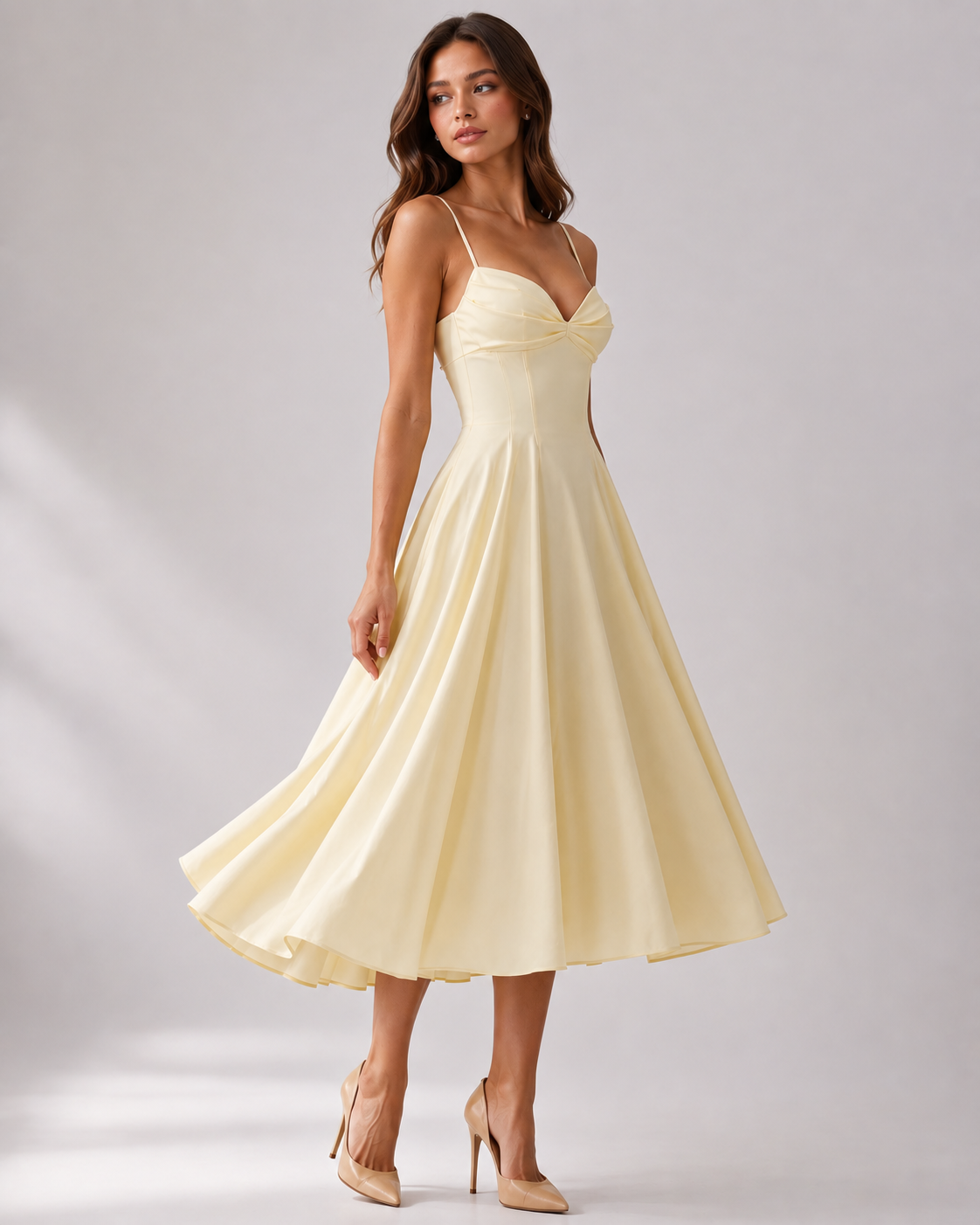 Occasion Midi Dress Fit And Flare Strappy