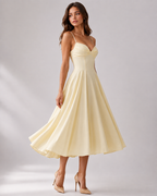 Occasion Midi Dress Fit And Flare Strappy