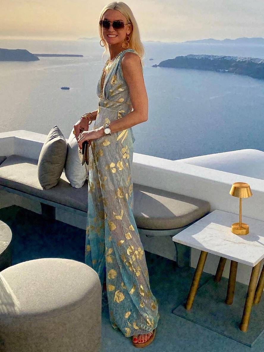 Sequin Maxi Dress V-Neck Sleeveless Evening Beach