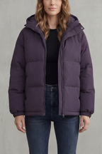 Pockets Hooded Puffer Jacket