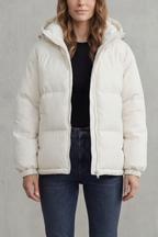 Pockets Hooded Puffer Jacket