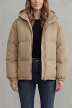 Pockets Hooded Puffer Jacket