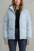 Pockets Hooded Puffer Jacket
