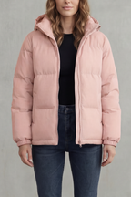 Pockets Hooded Puffer Jacket