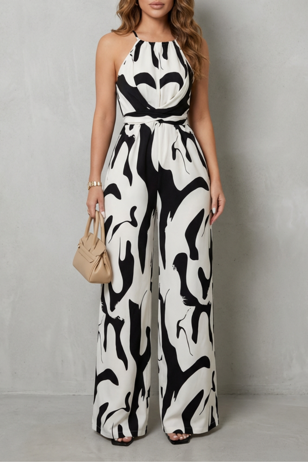 Halter Wide-Leg Jumpsuit