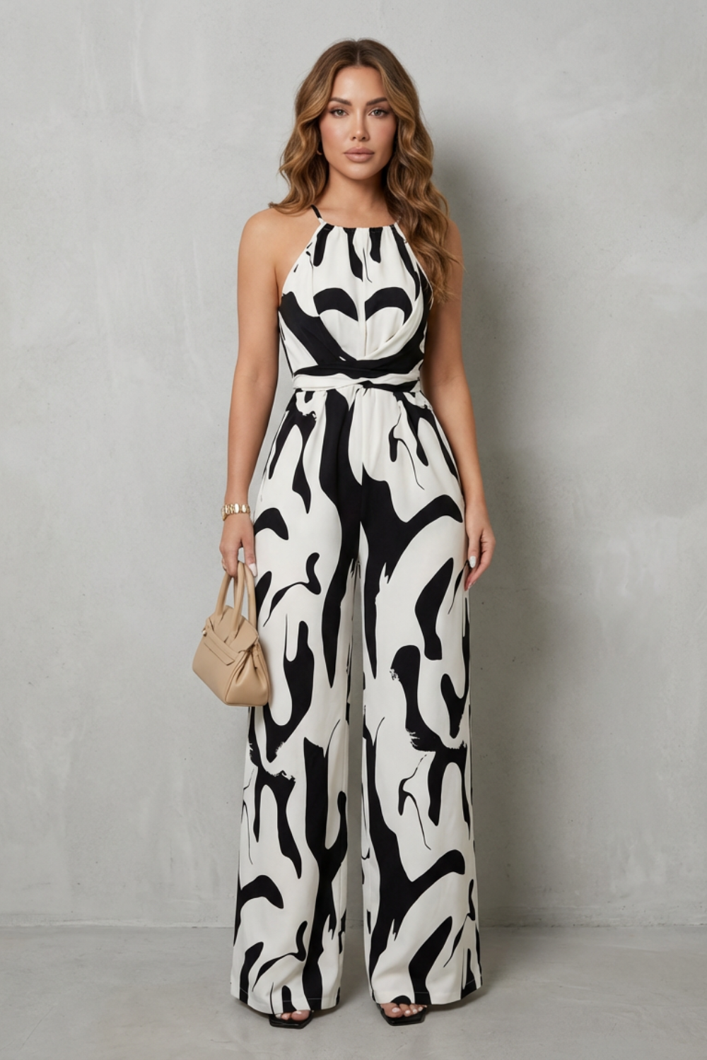 Halter Wide-Leg Jumpsuit